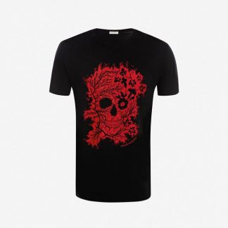 Men's Black Ivy Skull T Shirt