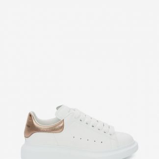 Women's White/Gold Oversized Sneake